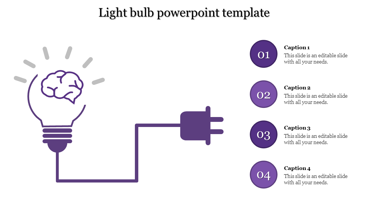 Light Bulb PowerPoint Template and Google Slides Themes